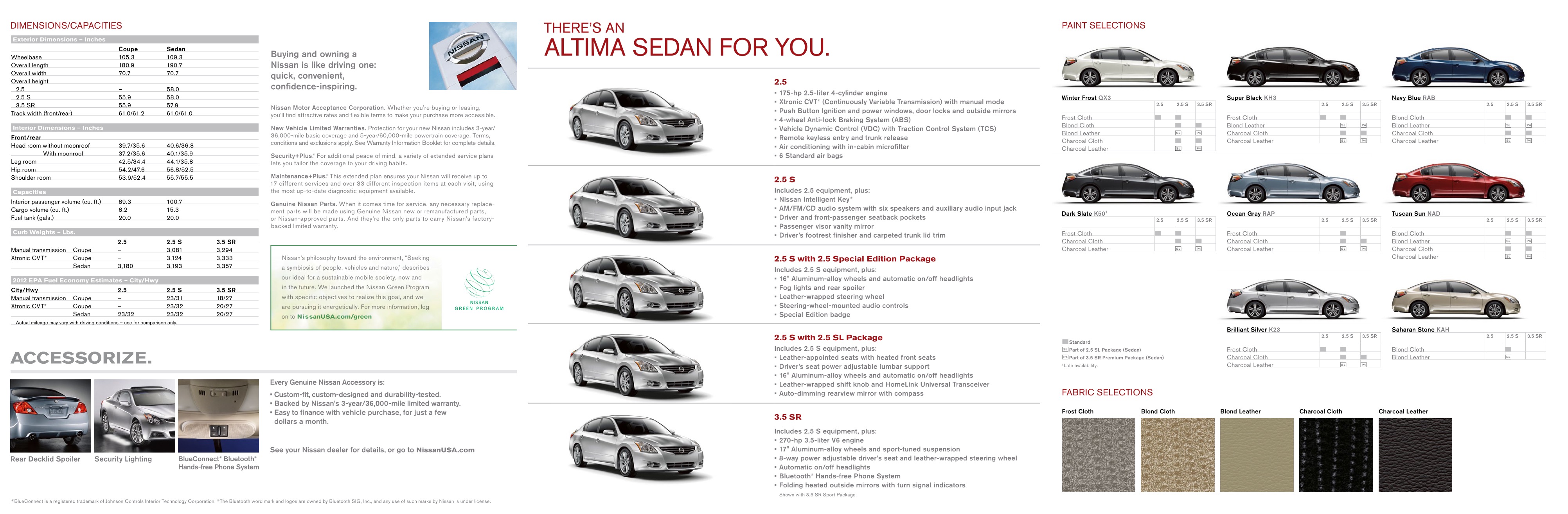 2012 Nissan Altima Brochure Page 6